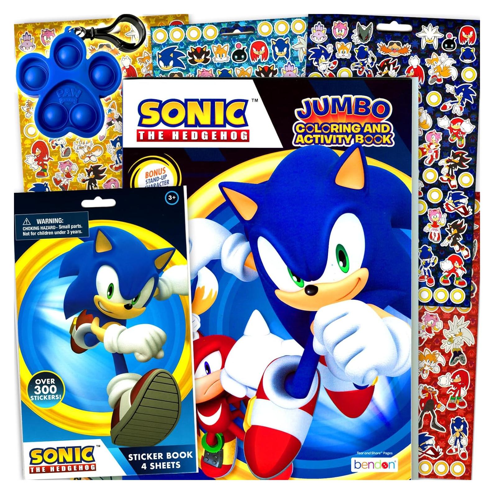 Libro de Colorear Sonic The Hedgehog + Set de Stickers 300 pcs