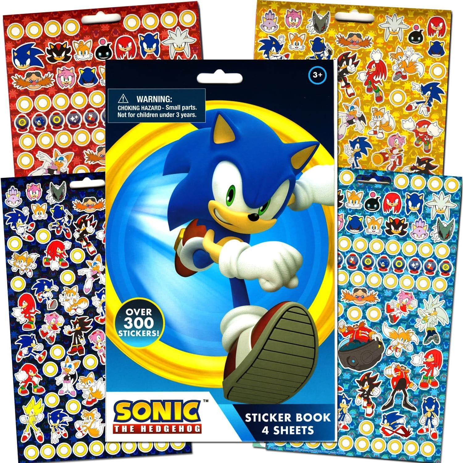 Libro de Colorear Sonic The Hedgehog + Set de Stickers 300 pcs
