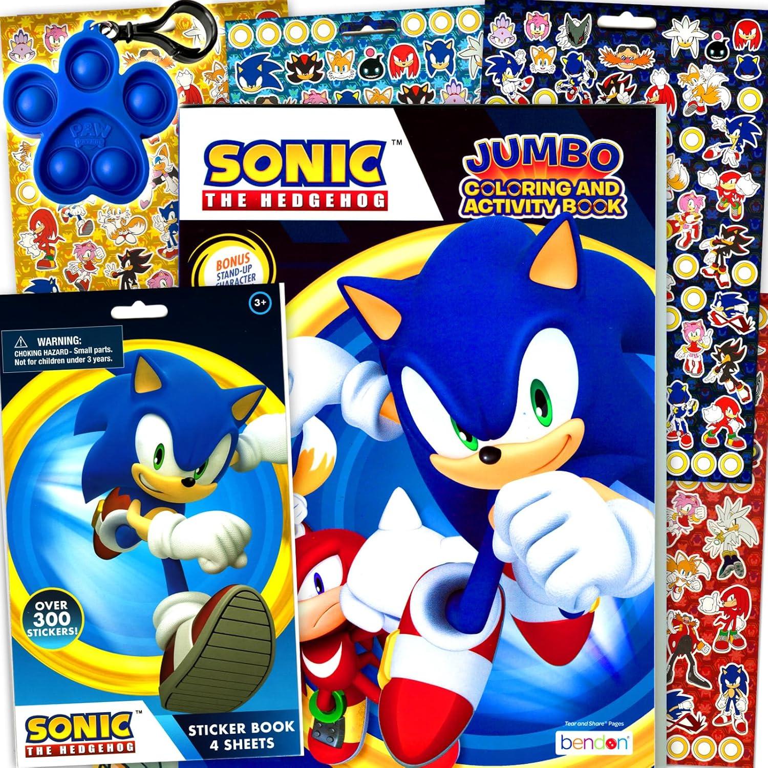 Libro de Colorear Sonic The Hedgehog + Set de Stickers 300 pcs