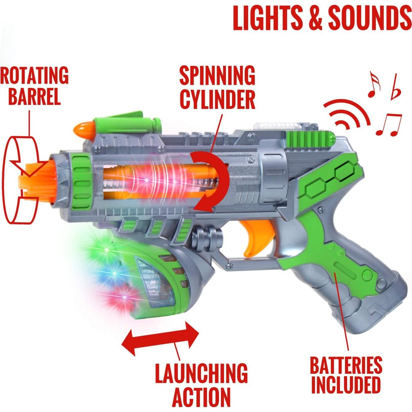 Pistola de Juguete Blaster Sónico Espacial Kidplokio - Verde