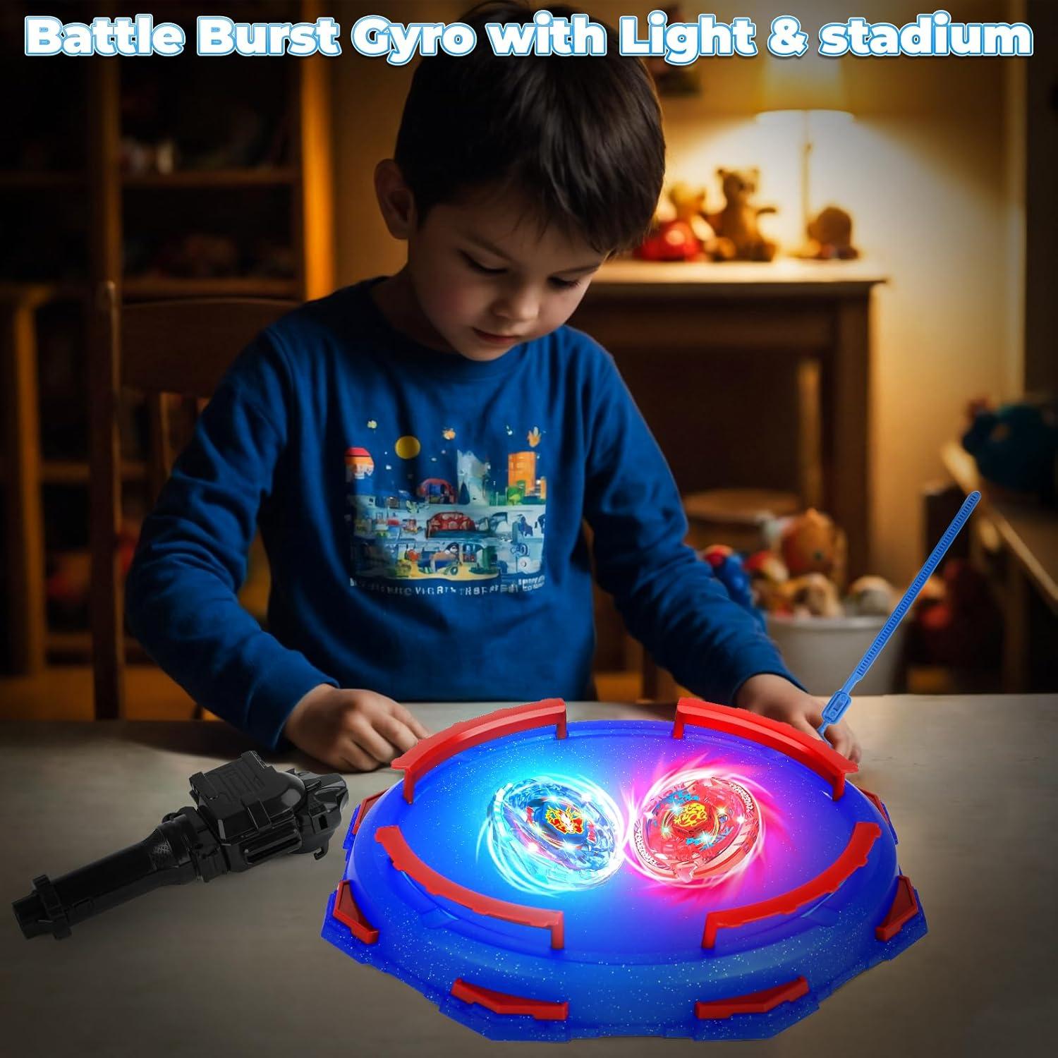 Conjunto de Batalla Bey Metal Fusion Artkid - 10 Tops y Estadio