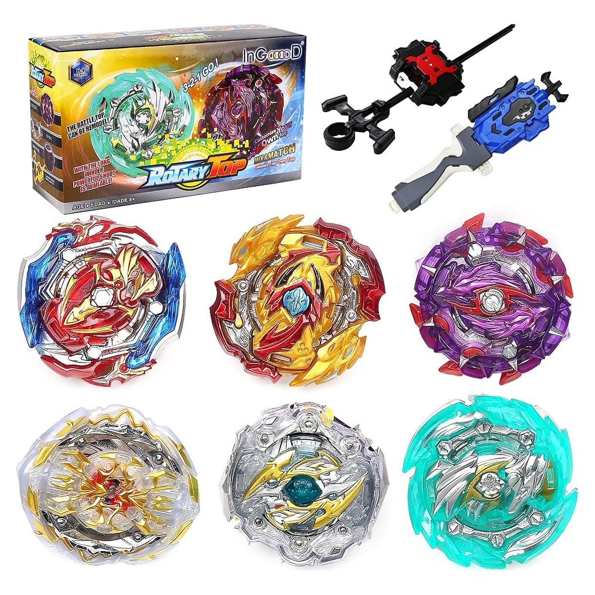 Juego de Trompos Giratorios Ingooood Metal Fusion 6 Piezas