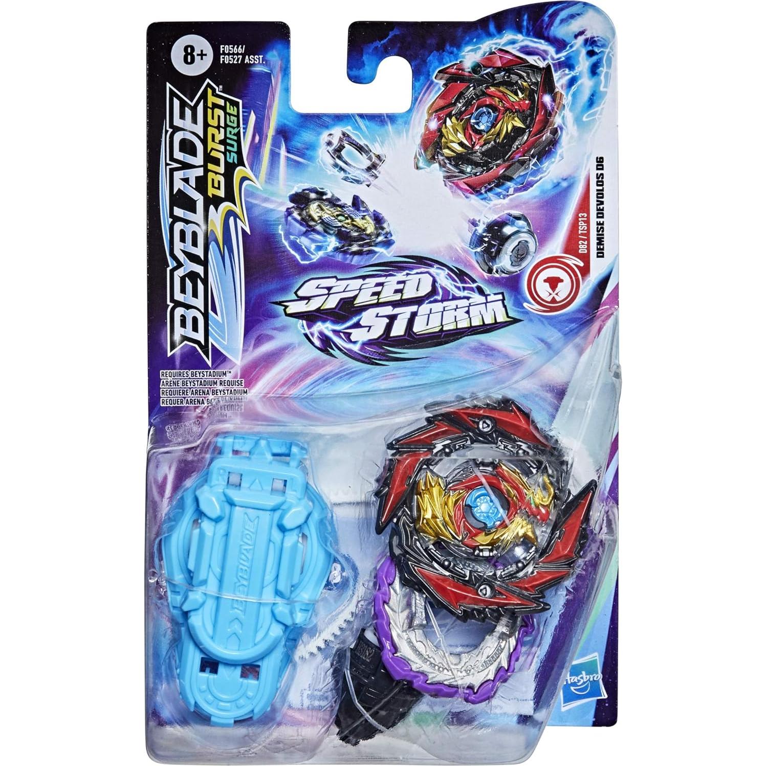 Peonza Beyblade Burst Speedstorm Demise Devolos D6 con Lanzador