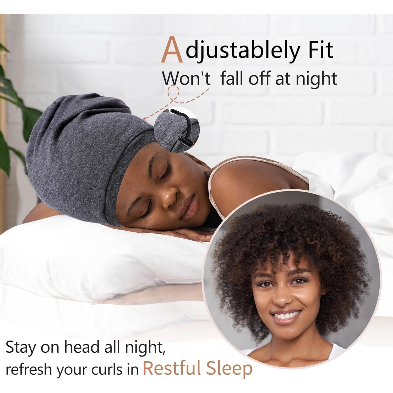 Bonete Ajustable de Satén de Seda NICPOO - Gorro Nocturno Unisex