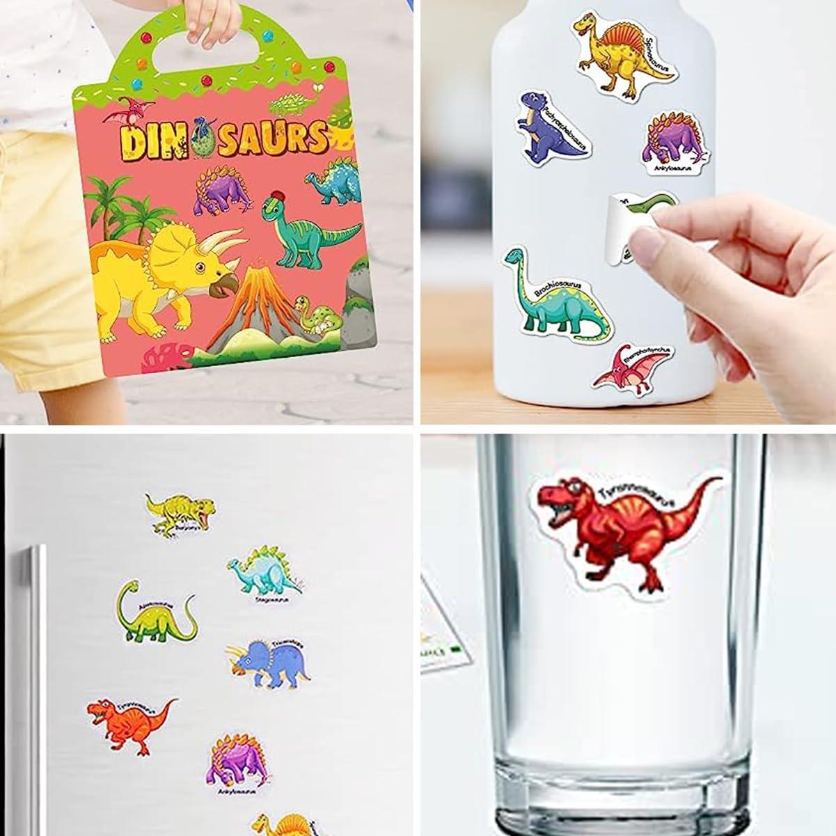 Libro de Pegatinas Reutilizables Yowlieu Dinosaurios 17.8x12.7cm