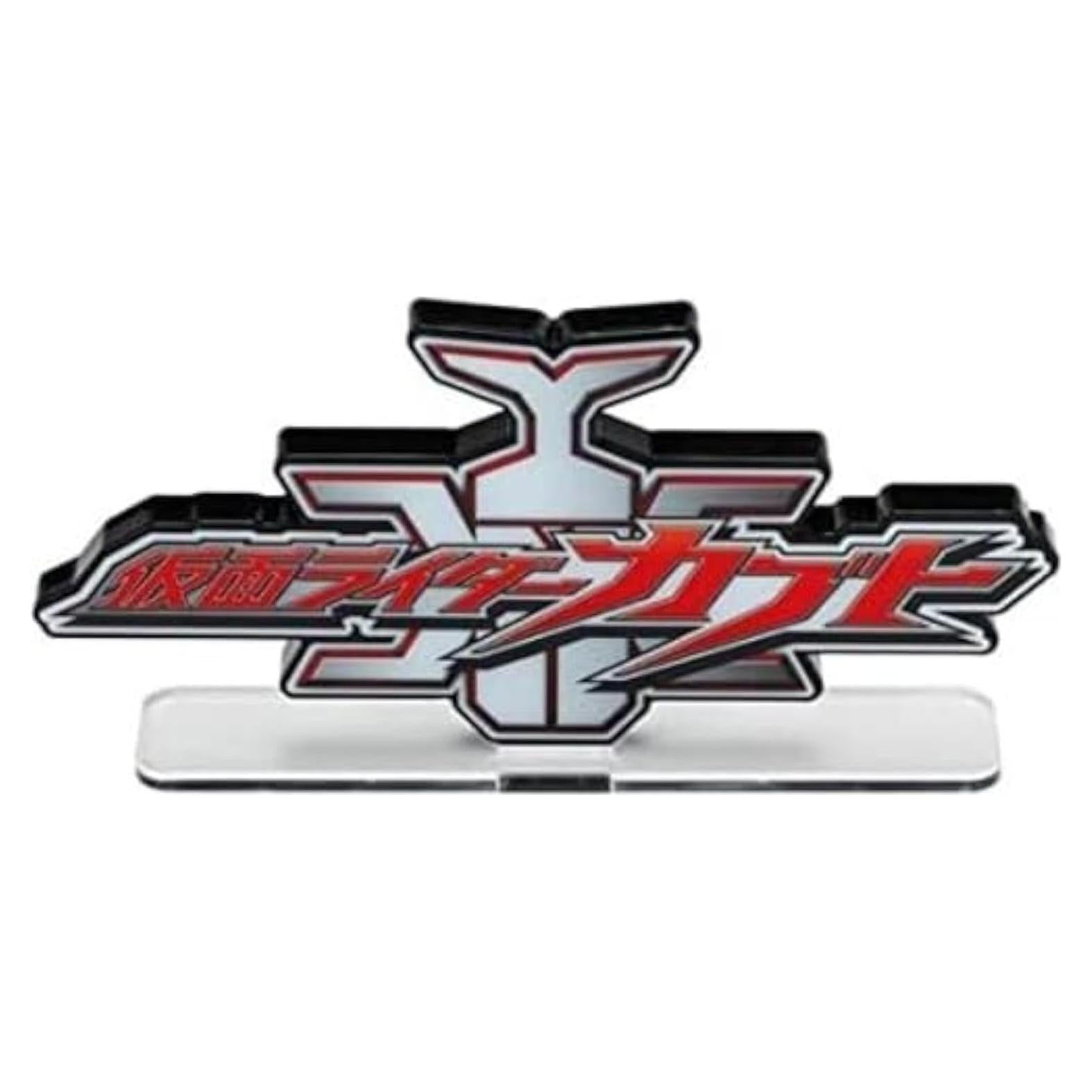 Soporte de Logo Acrílico Bandai Kamen Rider Kabuto 10x5 cm