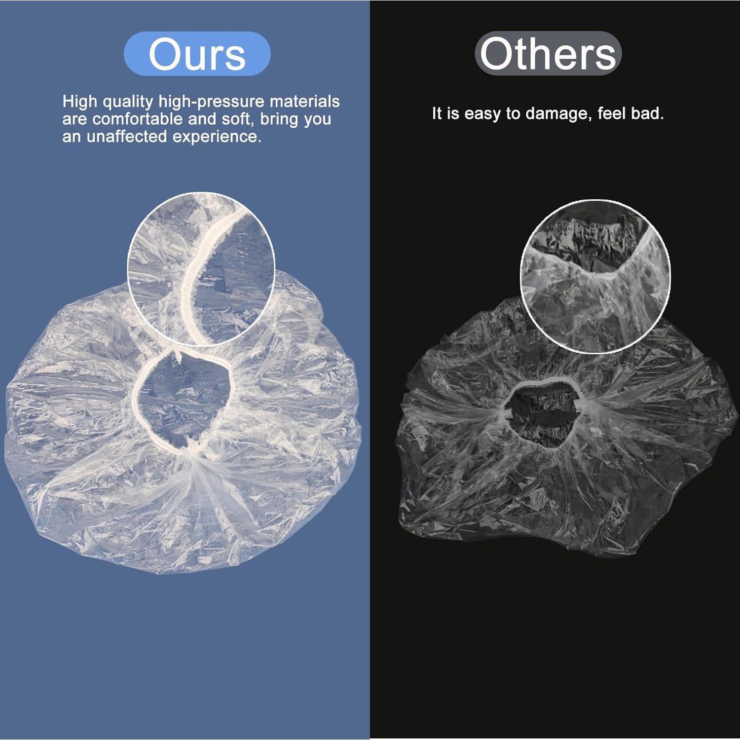 150 Gorras de Ducha Desechables Ceizioes Impermeables