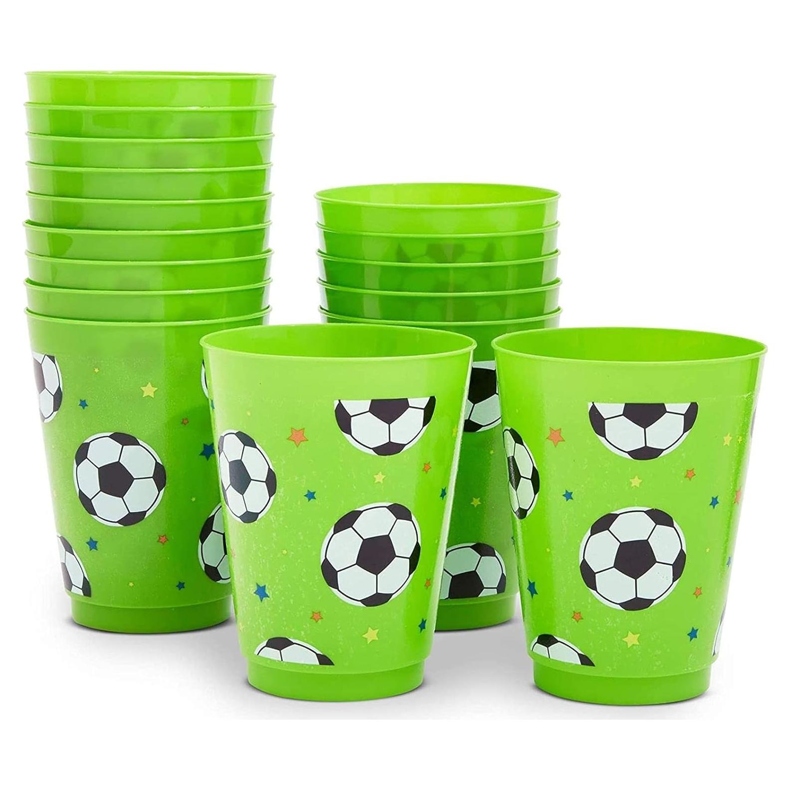 Tazas Reutilizables BLUE PANDA 16 Piezas Verde Fútbol