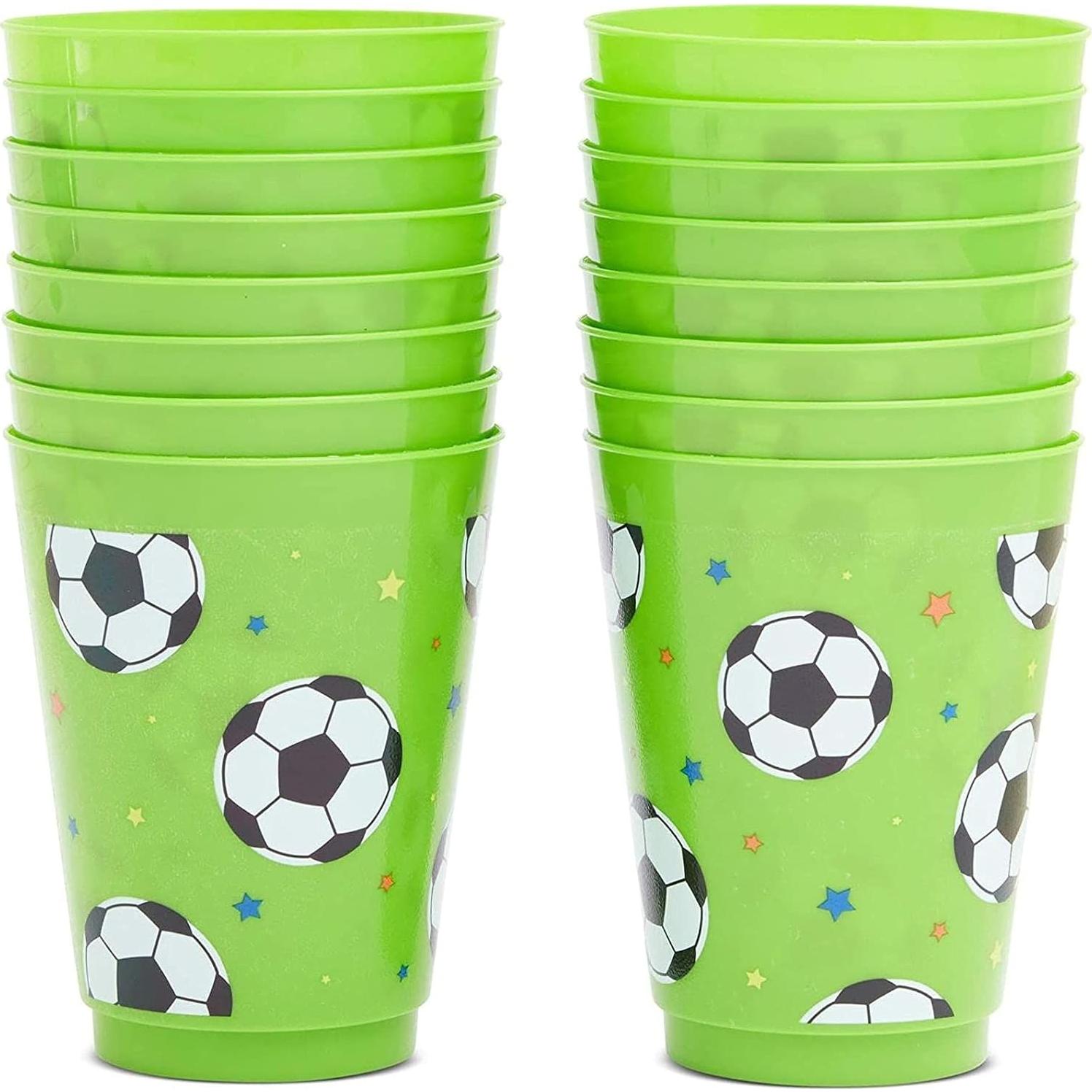 Tazas Reutilizables BLUE PANDA 16 Piezas Verde Fútbol