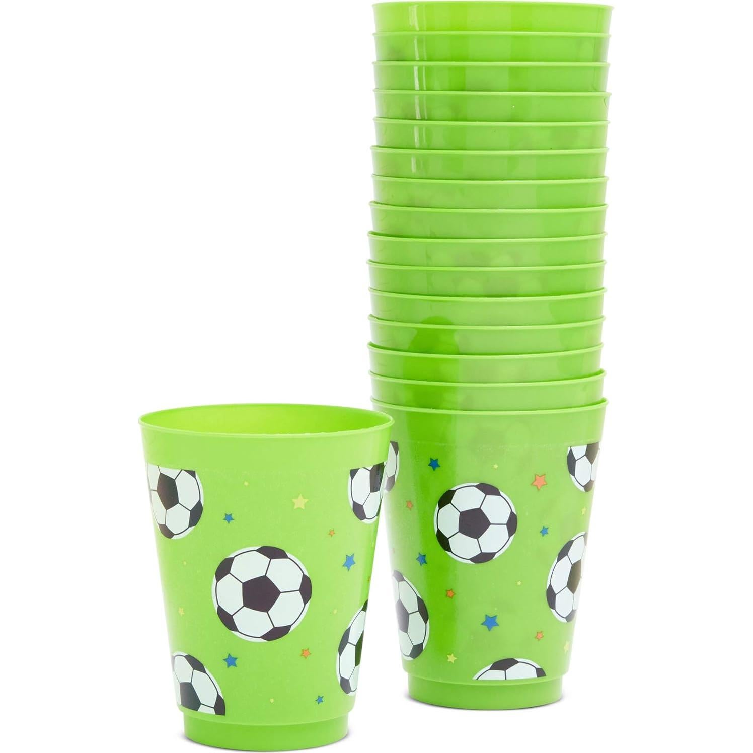 Tazas Reutilizables BLUE PANDA 16 Piezas Verde Fútbol