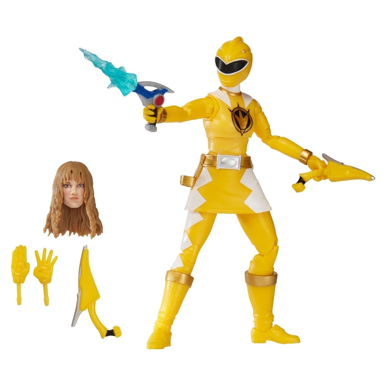 Figura de acción Power Rangers Lightning Dino Thunder Yellow Ranger 17 cm