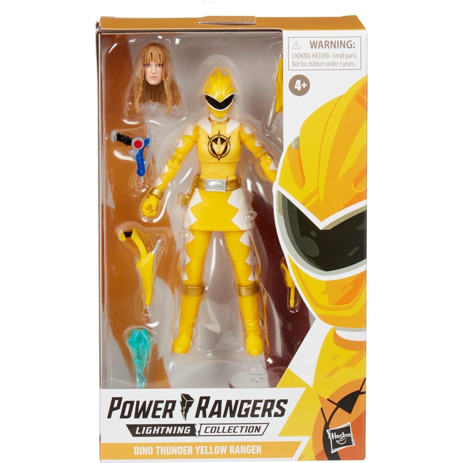 Figura de acción Power Rangers Lightning Dino Thunder Yellow Ranger 17 cm