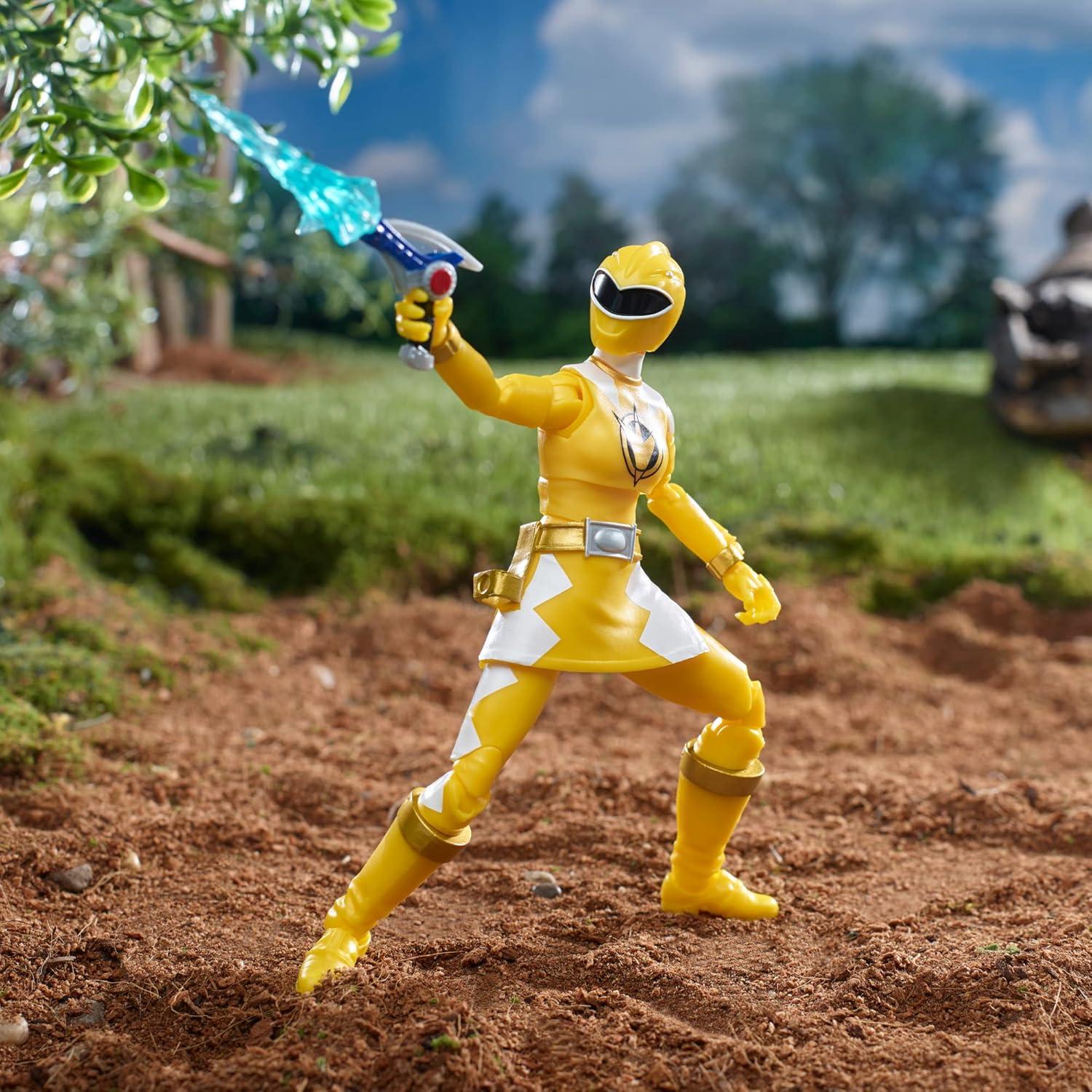 Figura de acción Power Rangers Lightning Dino Thunder Yellow Ranger 17 cm
