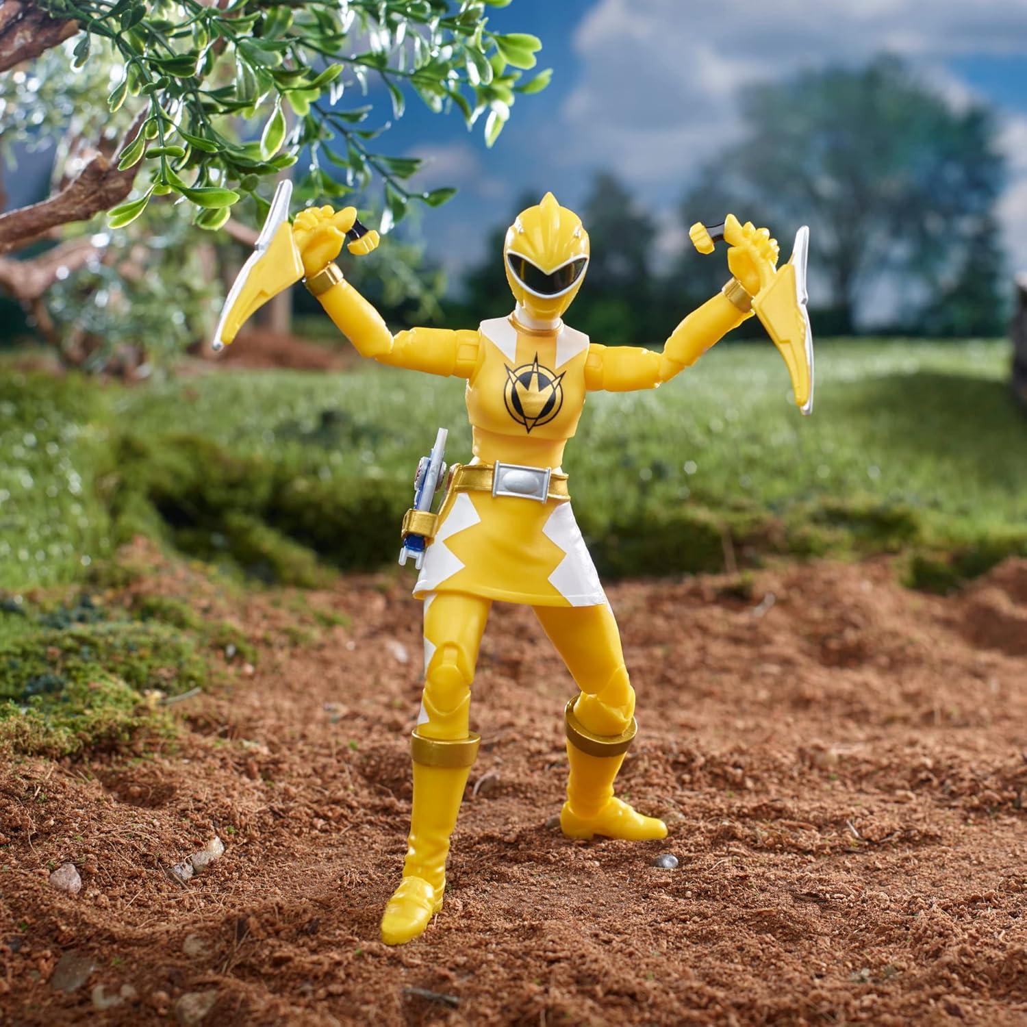 Figura de acción Power Rangers Lightning Dino Thunder Yellow Ranger 17 cm