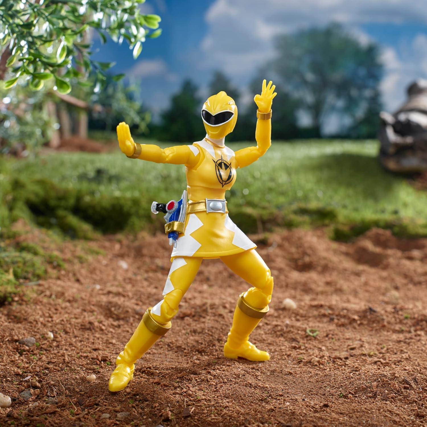 Figura de acción Power Rangers Lightning Dino Thunder Yellow Ranger 17 cm