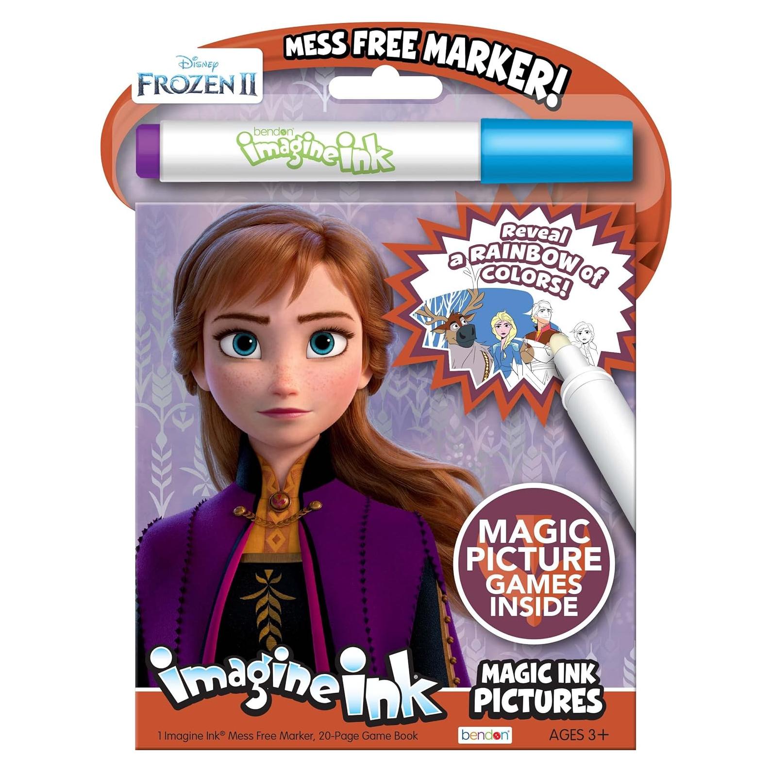 Disney Frozen 2 Libro de Tinta Mágica Anna y Elsa 20 Páginas