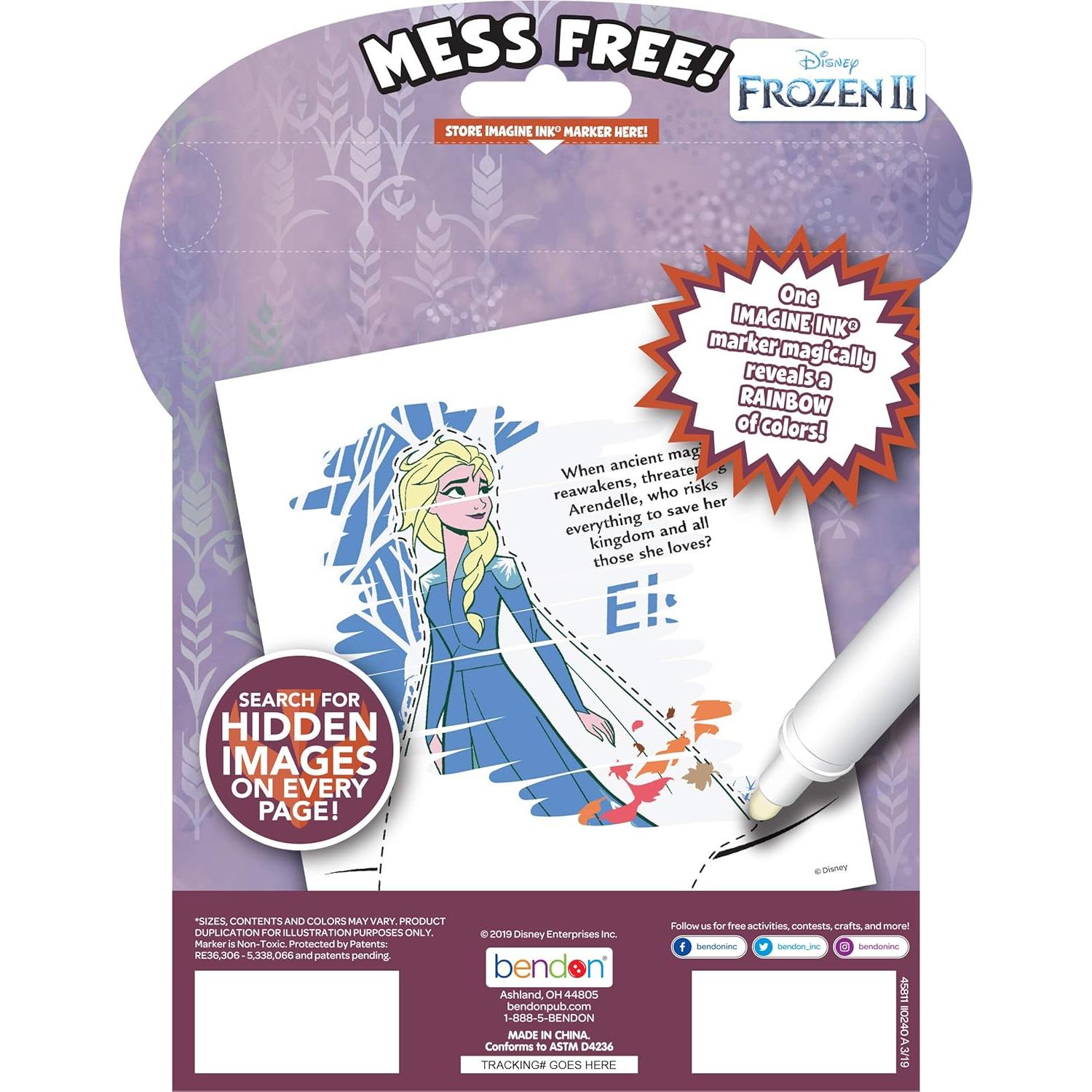 Disney Frozen 2 Libro de Tinta Mágica Anna y Elsa 20 Páginas