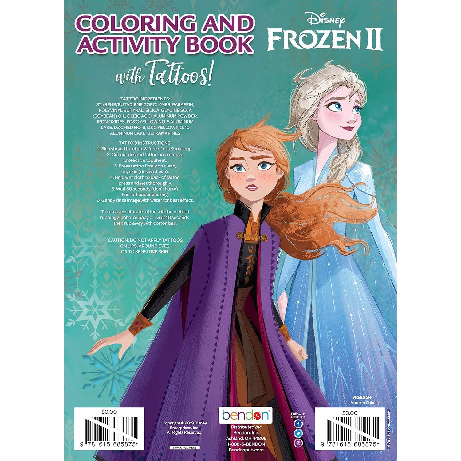 Libro de Colorear Frozen 2 Bendon 48 Páginas y Tatuajes
