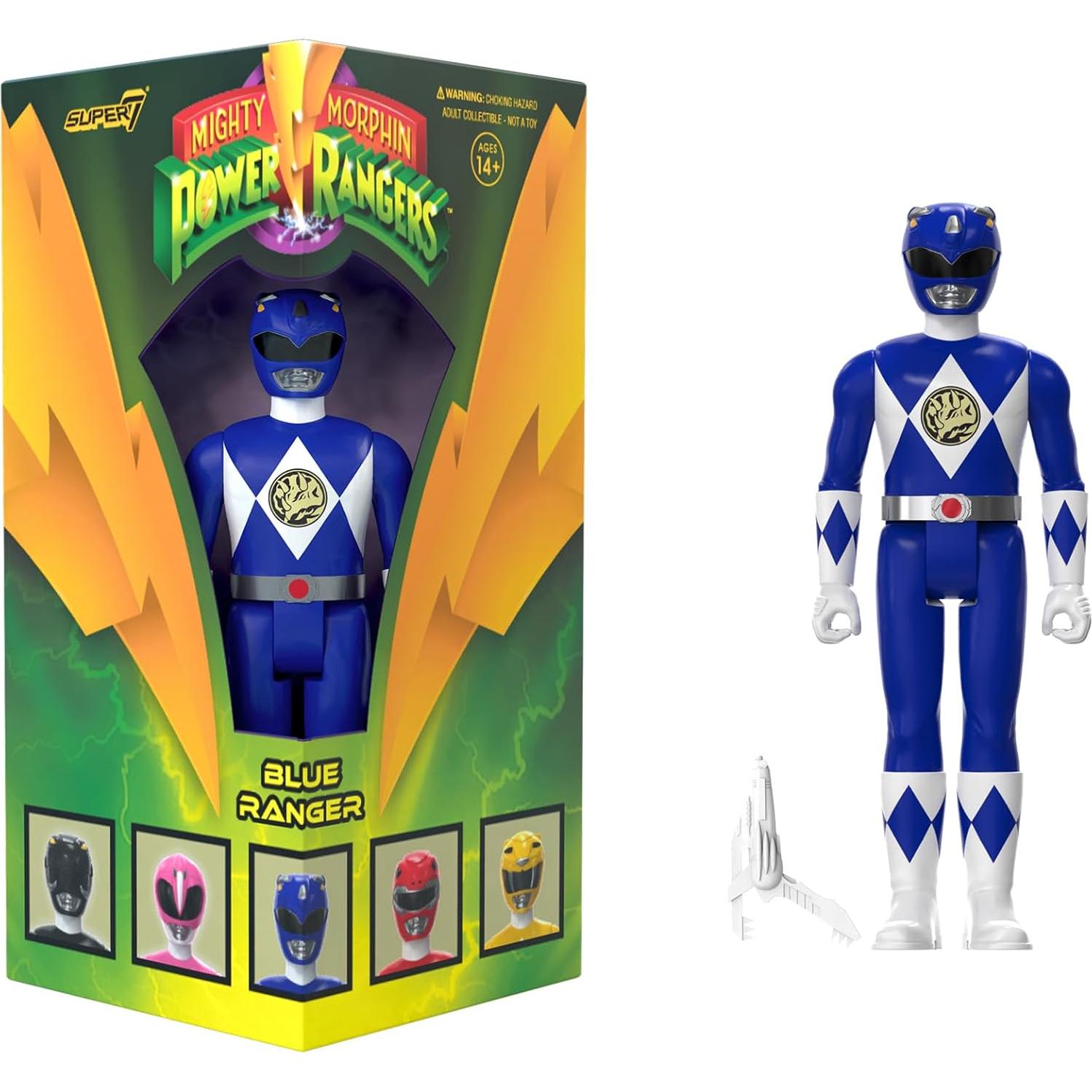 Figura de Acción Super7 Ranger Azul 9.53 cm Power Rangers