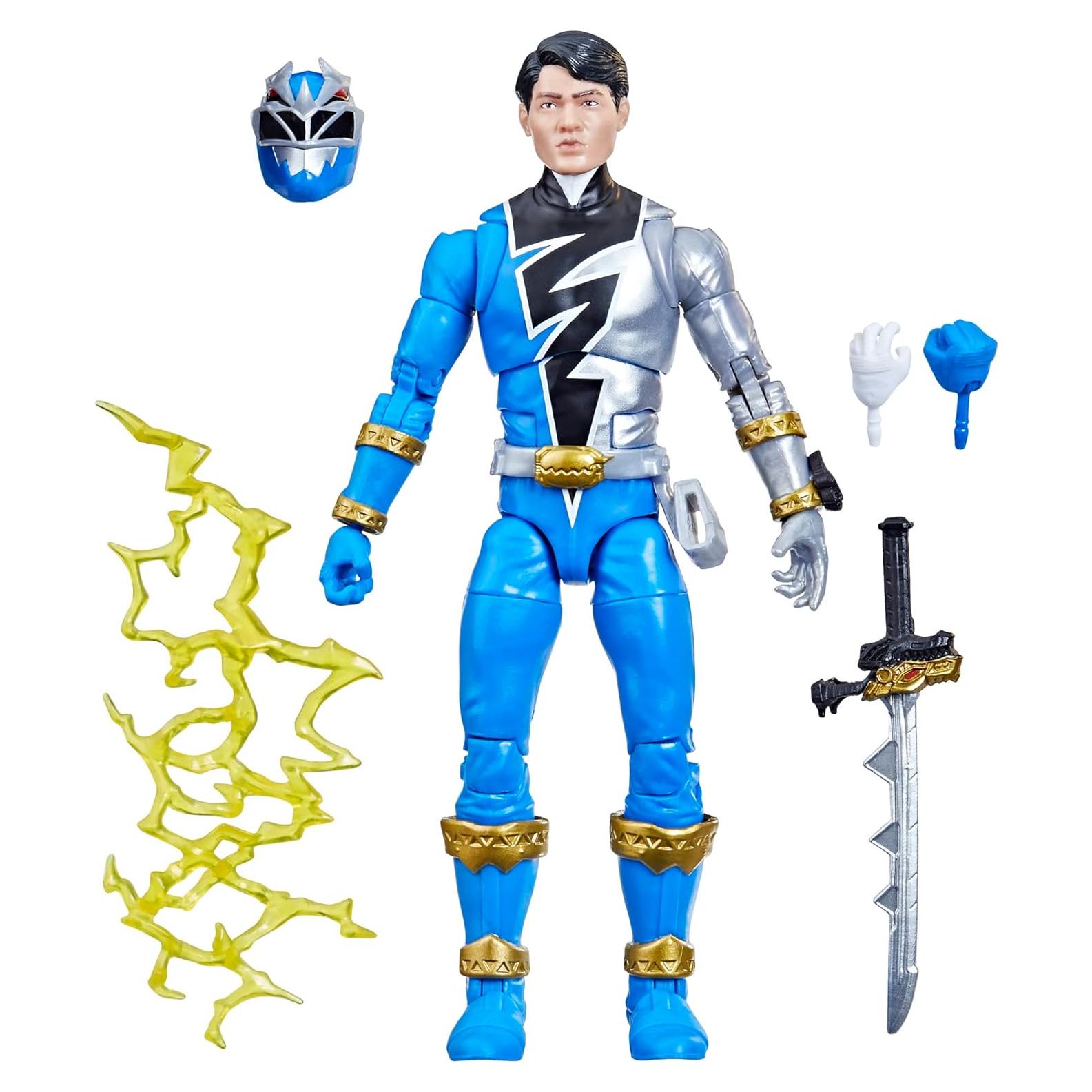Figura de acción Power Rangers Lightning Dino Fury Ranger Azul 15 cm