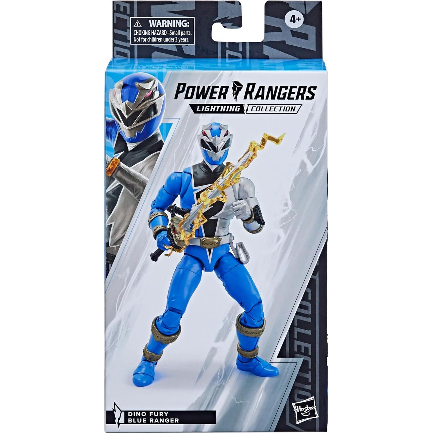 Figura de acción Power Rangers Lightning Dino Fury Ranger Azul 15 cm