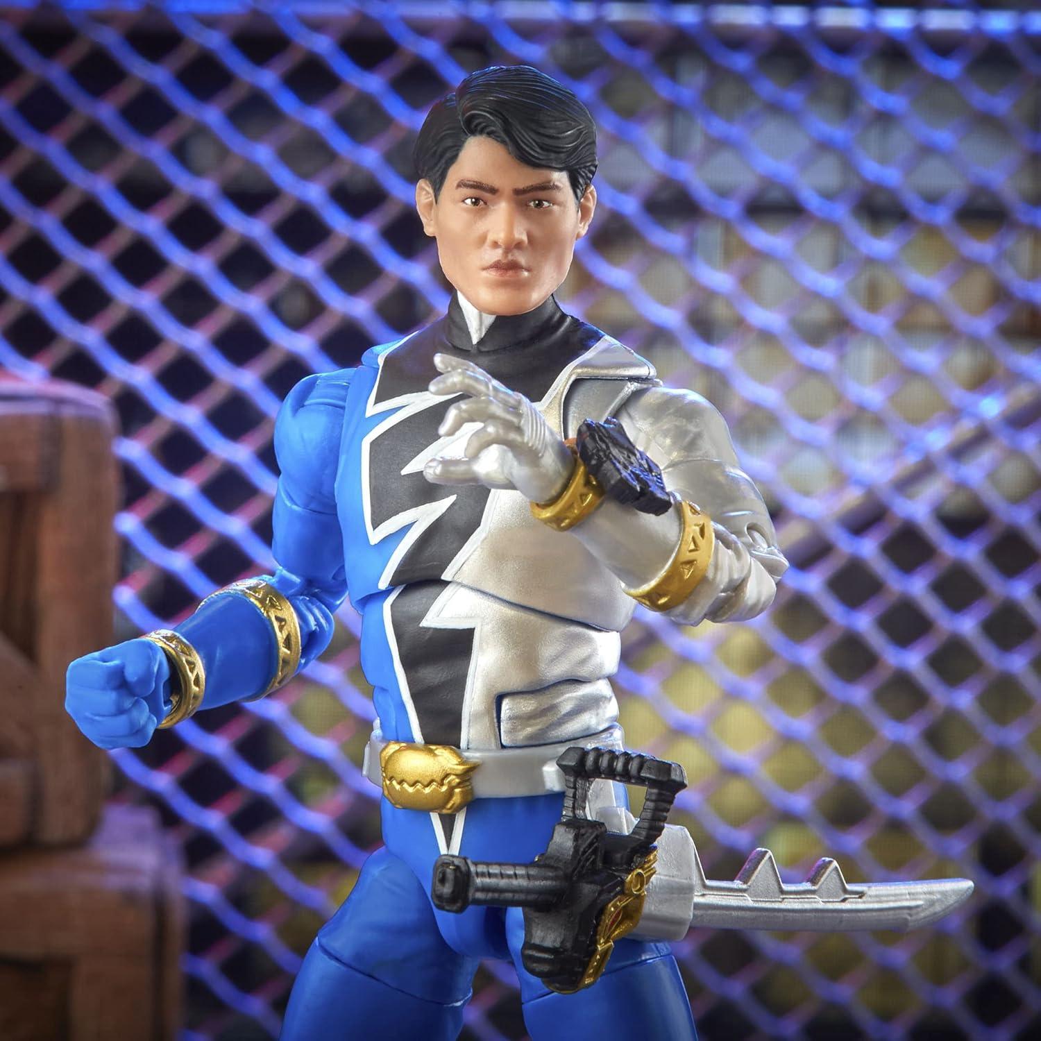 Figura de acción Power Rangers Lightning Dino Fury Ranger Azul 15 cm