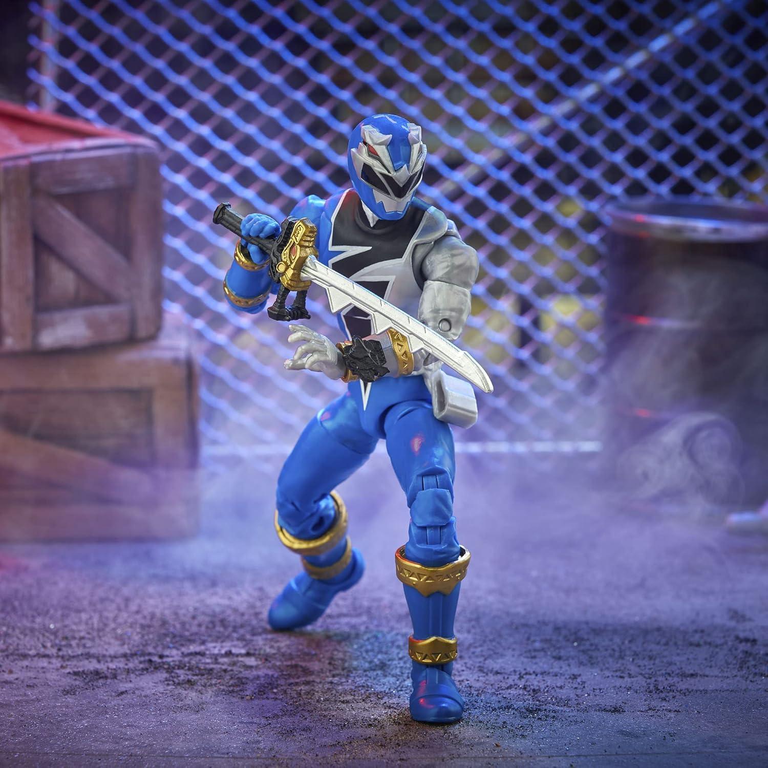 Figura de acción Power Rangers Lightning Dino Fury Ranger Azul 15 cm
