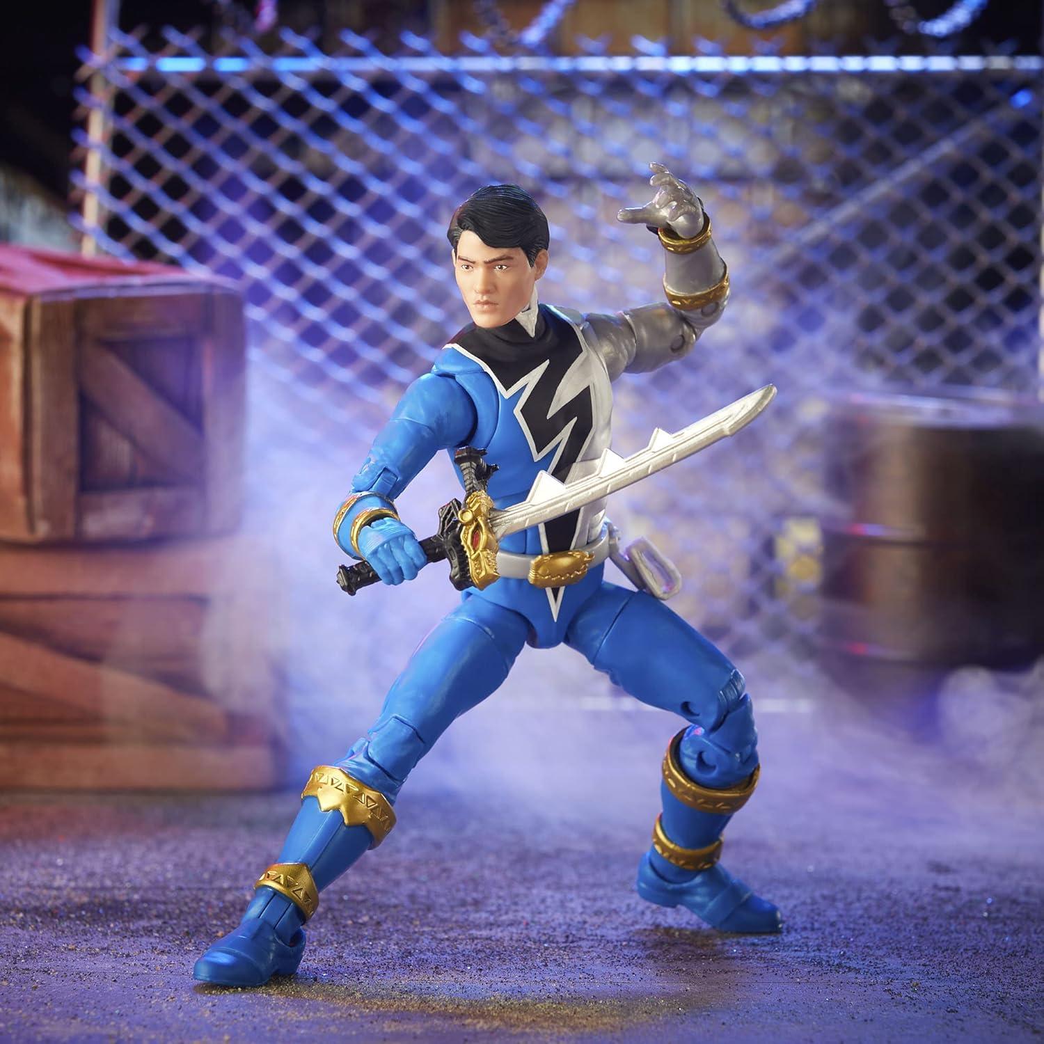 Figura de acción Power Rangers Lightning Dino Fury Ranger Azul 15 cm