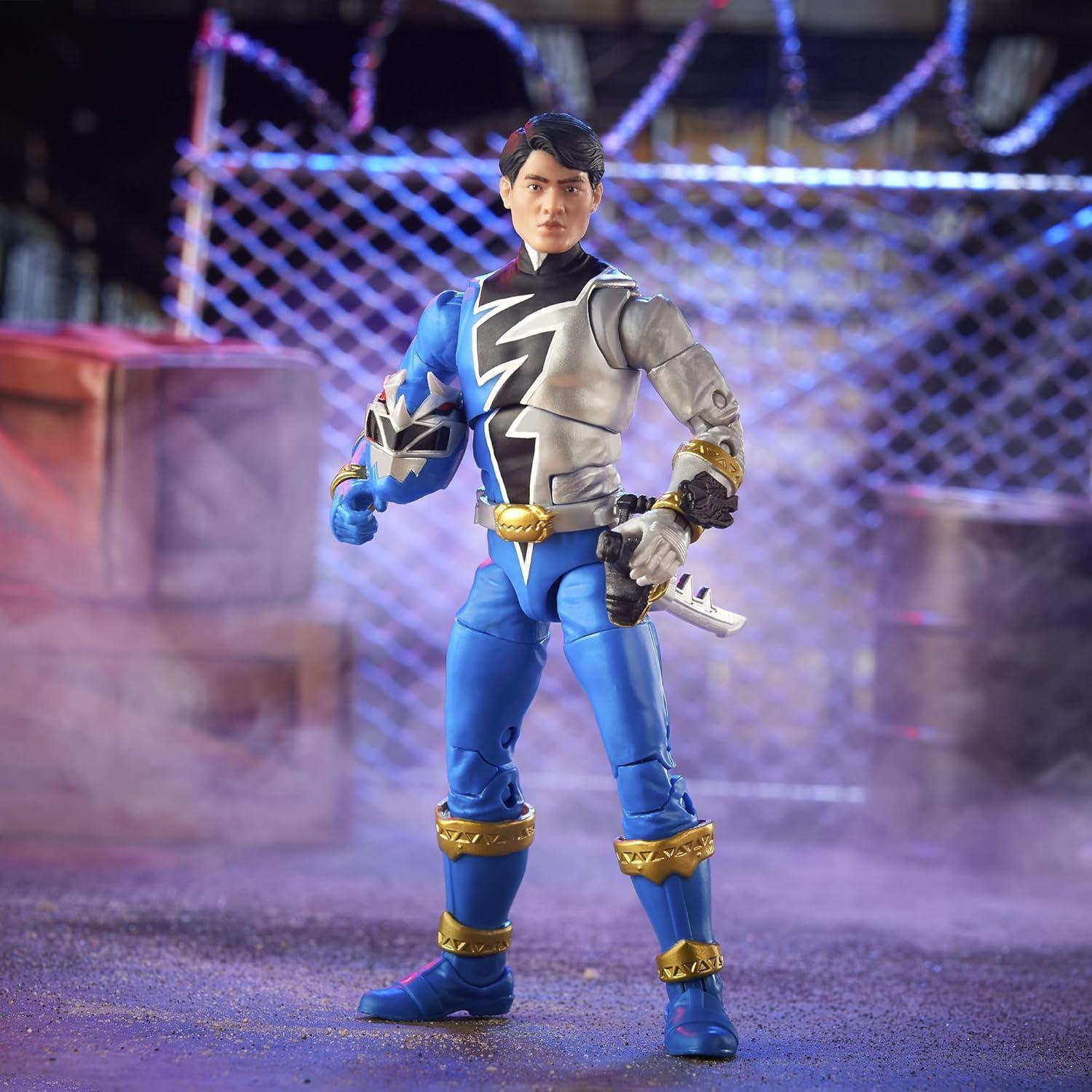 Figura de acción Power Rangers Lightning Dino Fury Ranger Azul 15 cm