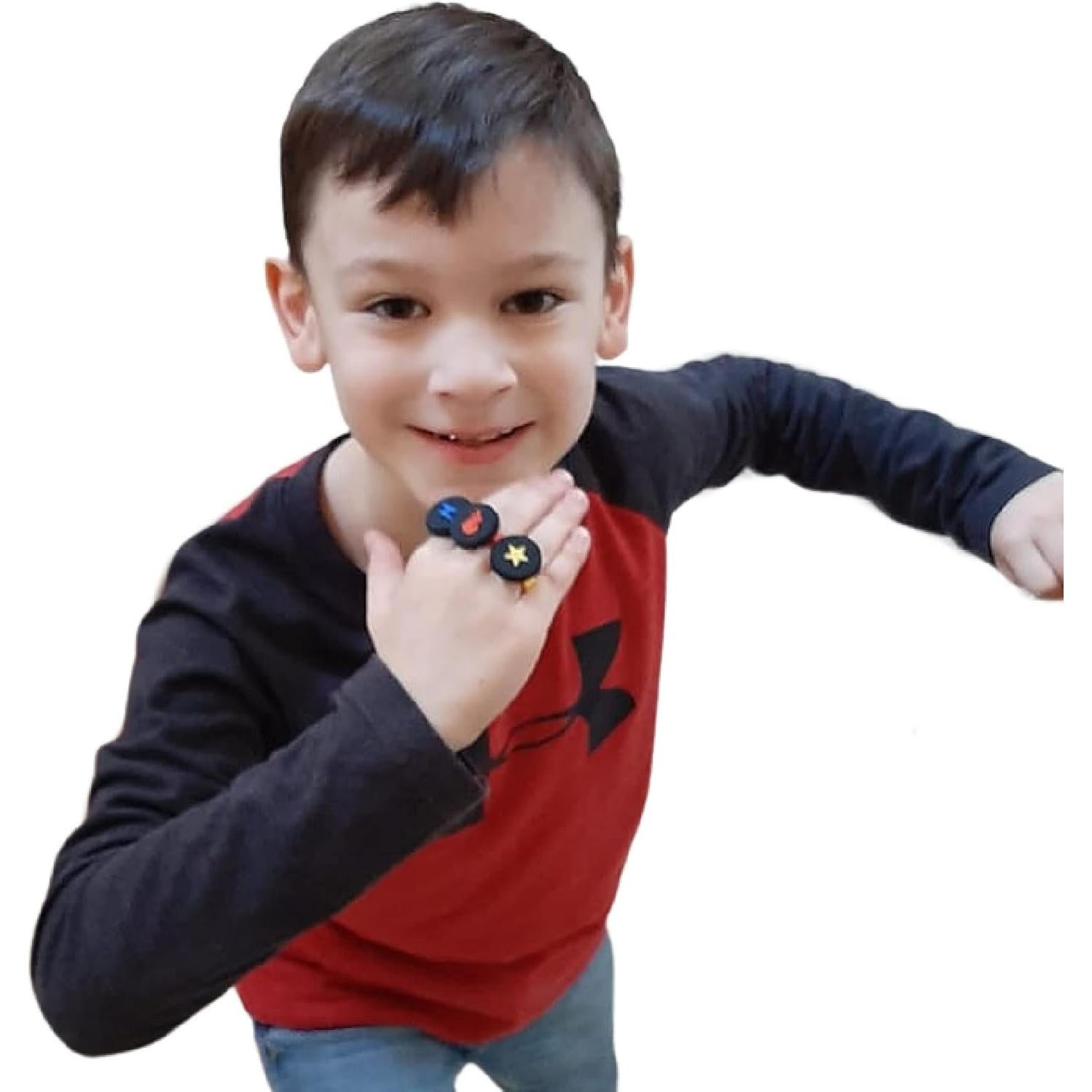 Conjunto de Anillos de Poder HeroForce SHK - Fuego, Electricidad y Luz