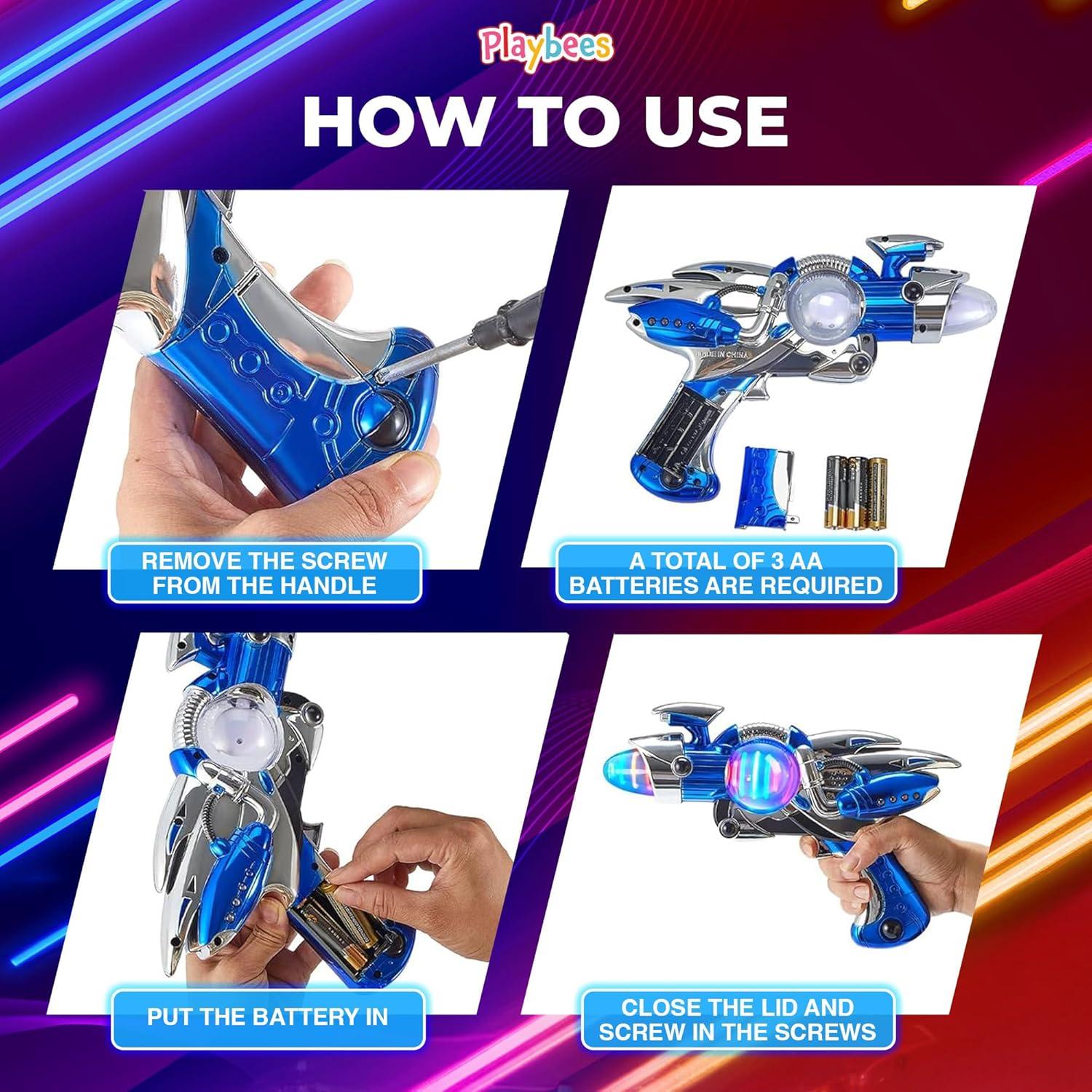 Blaster Espacial Galactic Blast Playbees - Paquete de 2 - 29.21 cm