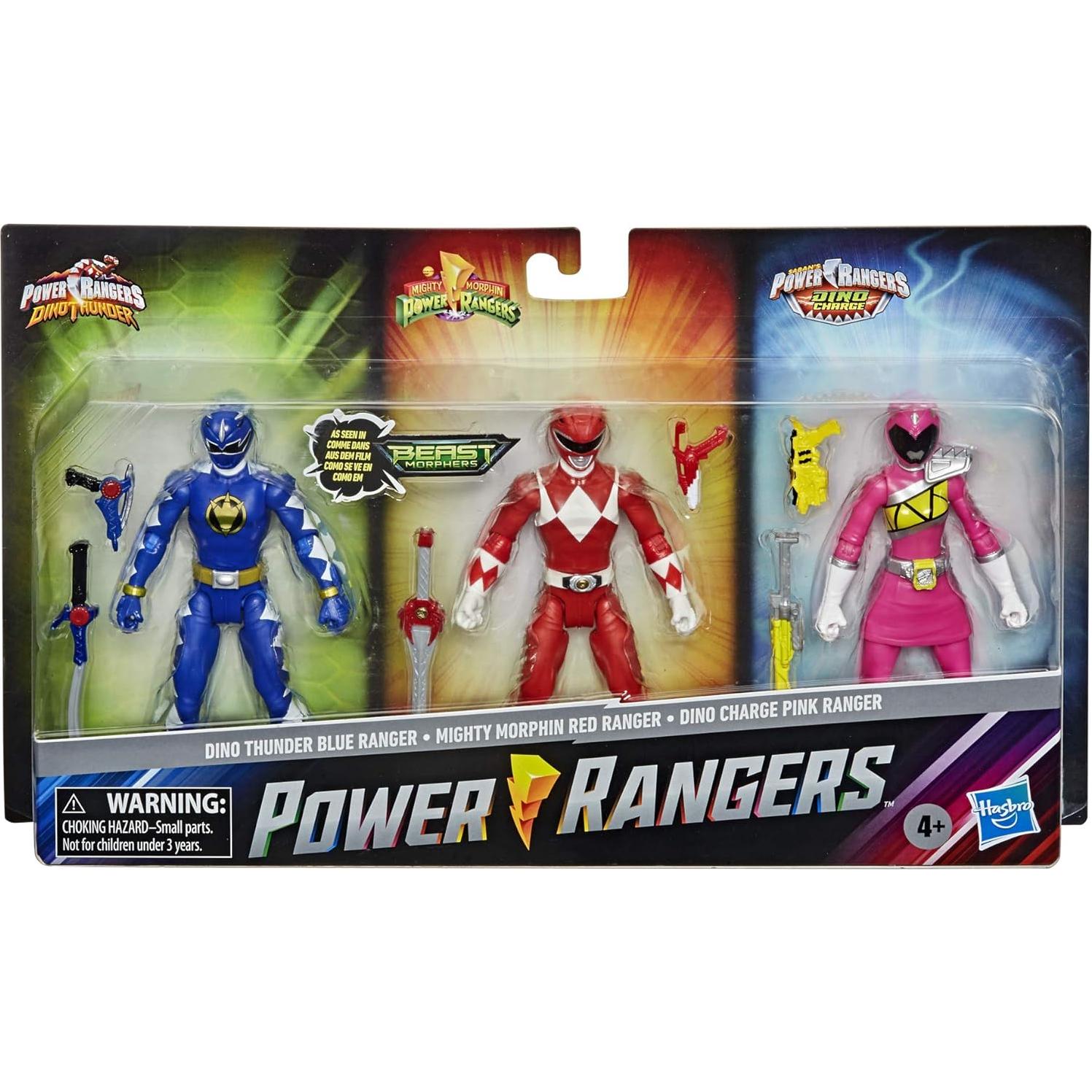 Power Rangers Beast Morphers Paquete 3 Figuras de Acción 6"