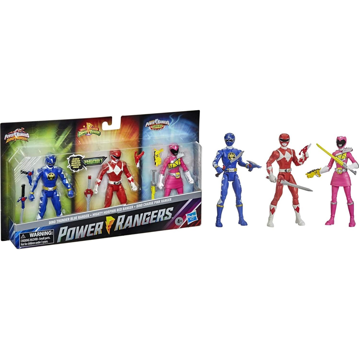 Power Rangers Beast Morphers Paquete 3 Figuras de Acción 6"