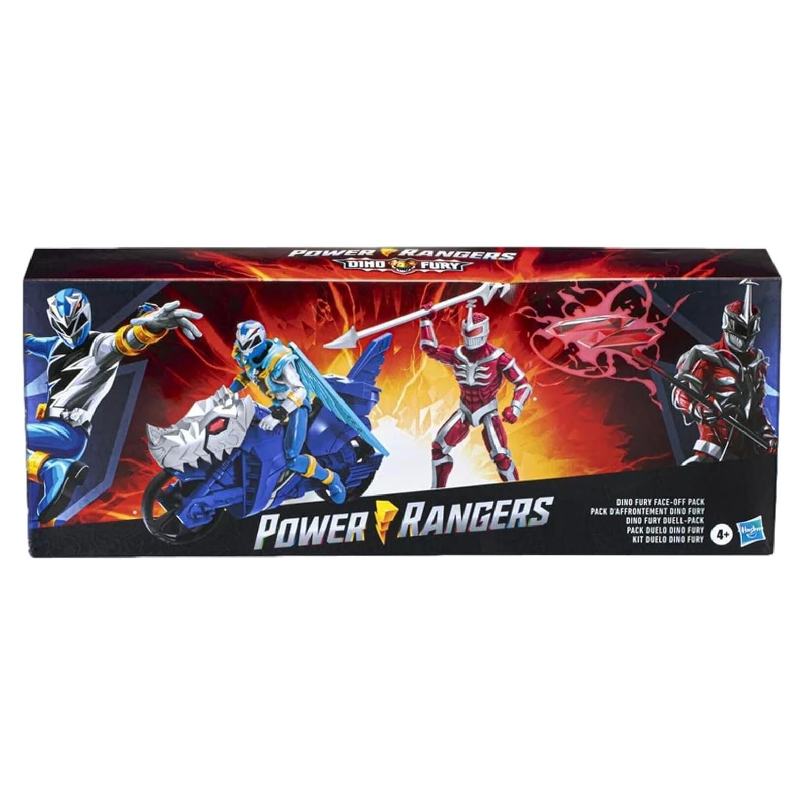 Paquete de Enfrentamiento Power Rangers Hasbro Dino Fury Ranger Azul