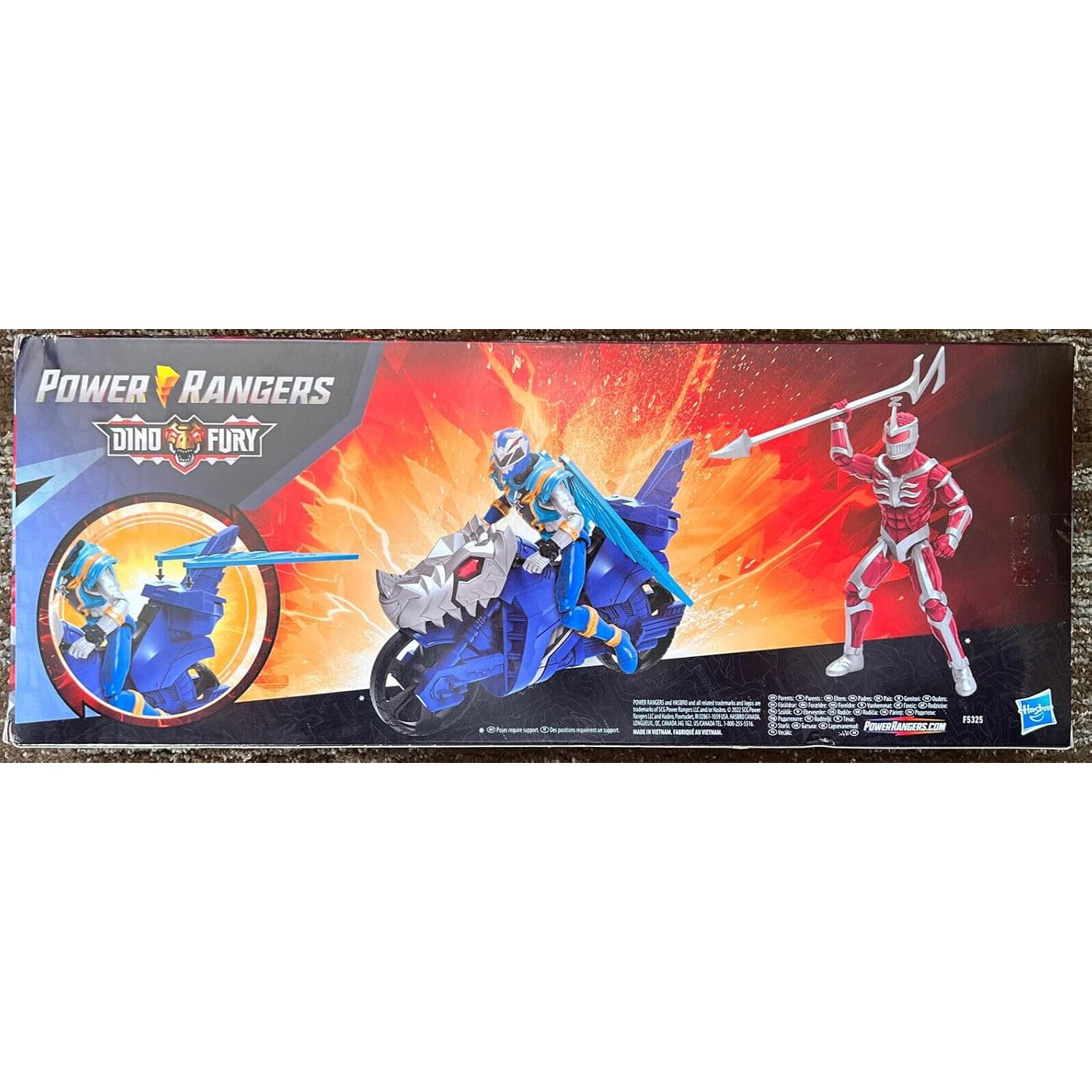 Paquete de Enfrentamiento Power Rangers Hasbro Dino Fury Ranger Azul