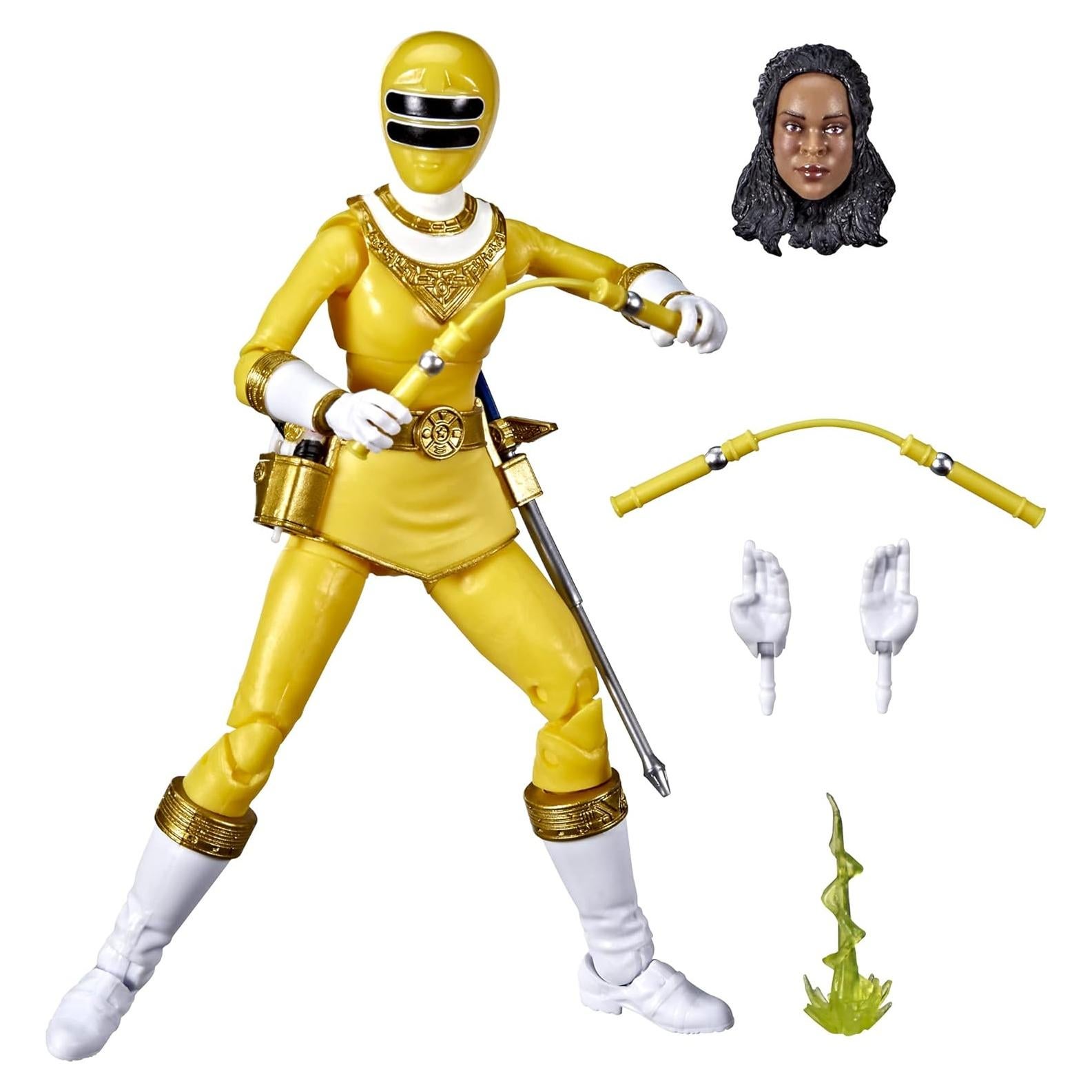 Figura de acción Power Rangers Zeo Ranger Amarillo 15 cm con accesorios