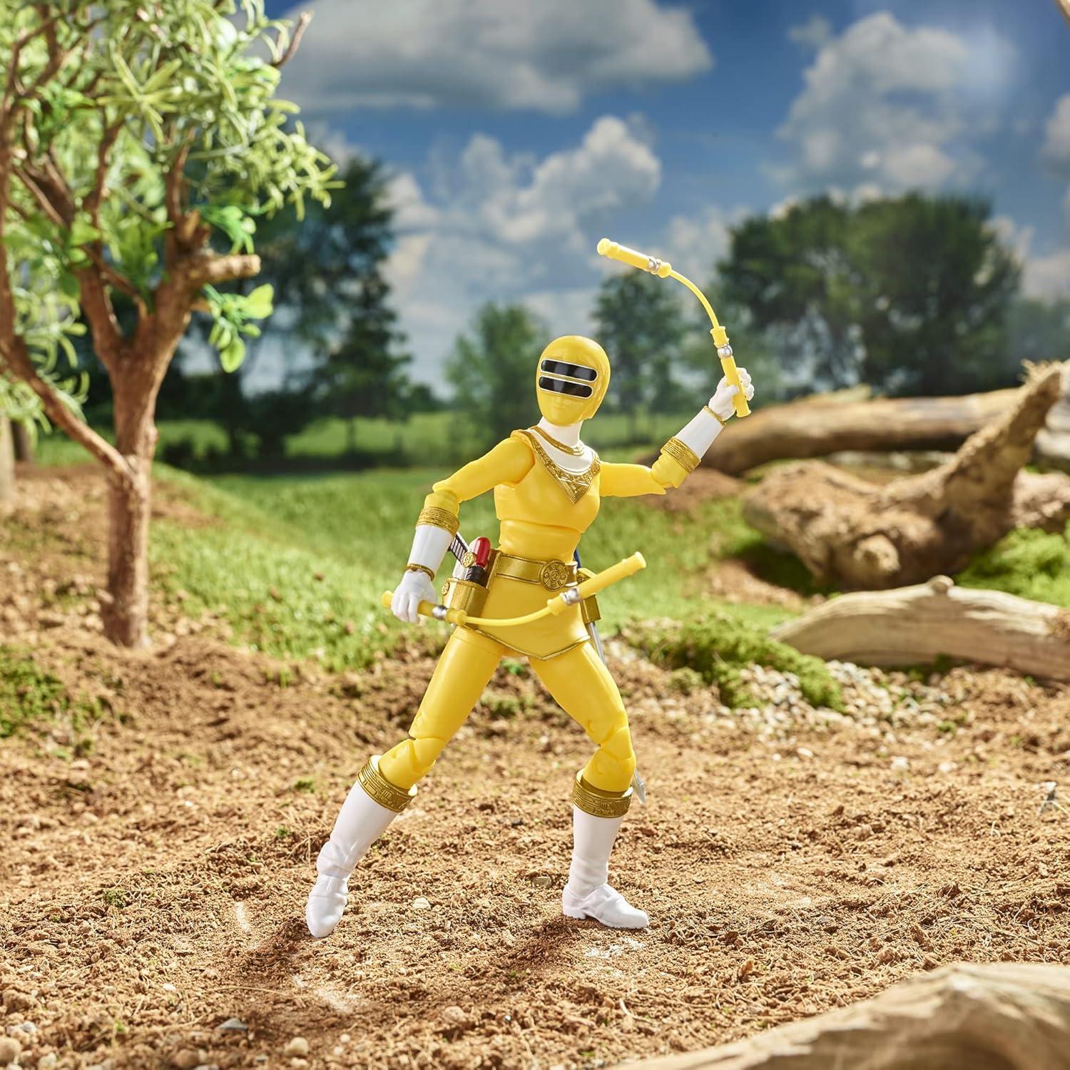 Figura de acción Power Rangers Zeo Ranger Amarillo 15 cm con accesorios