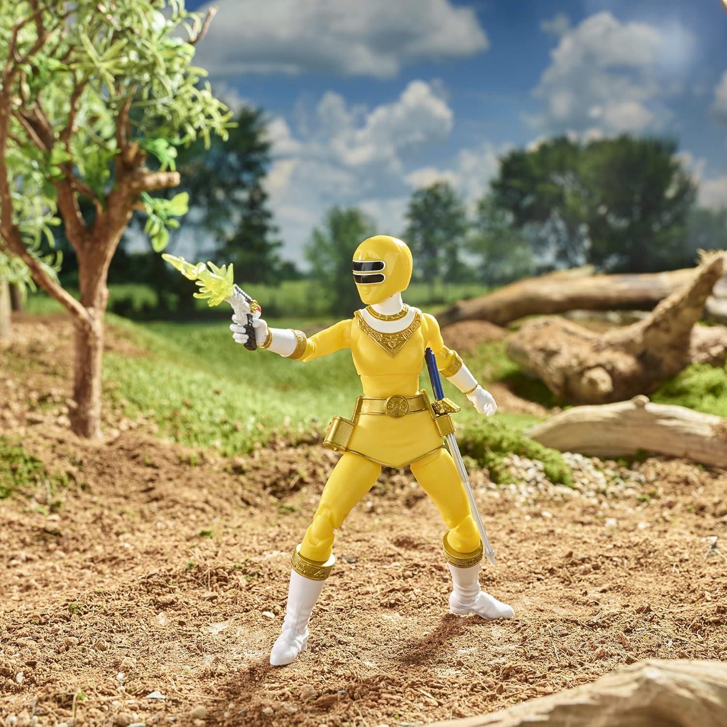 Figura de acción Power Rangers Zeo Ranger Amarillo 15 cm con accesorios