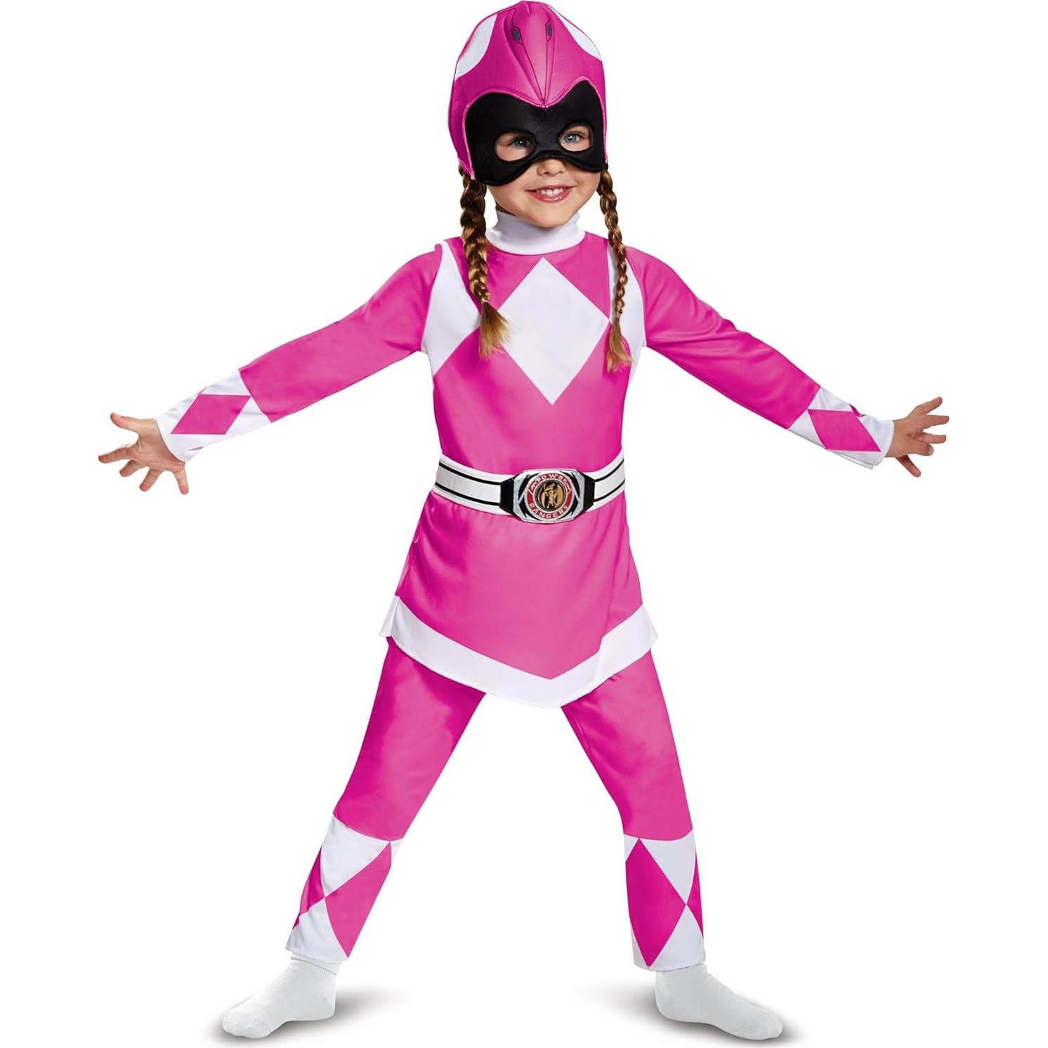 Disfraz Musculoso Ranger Rosa Power Rangers Niños 3T-4T