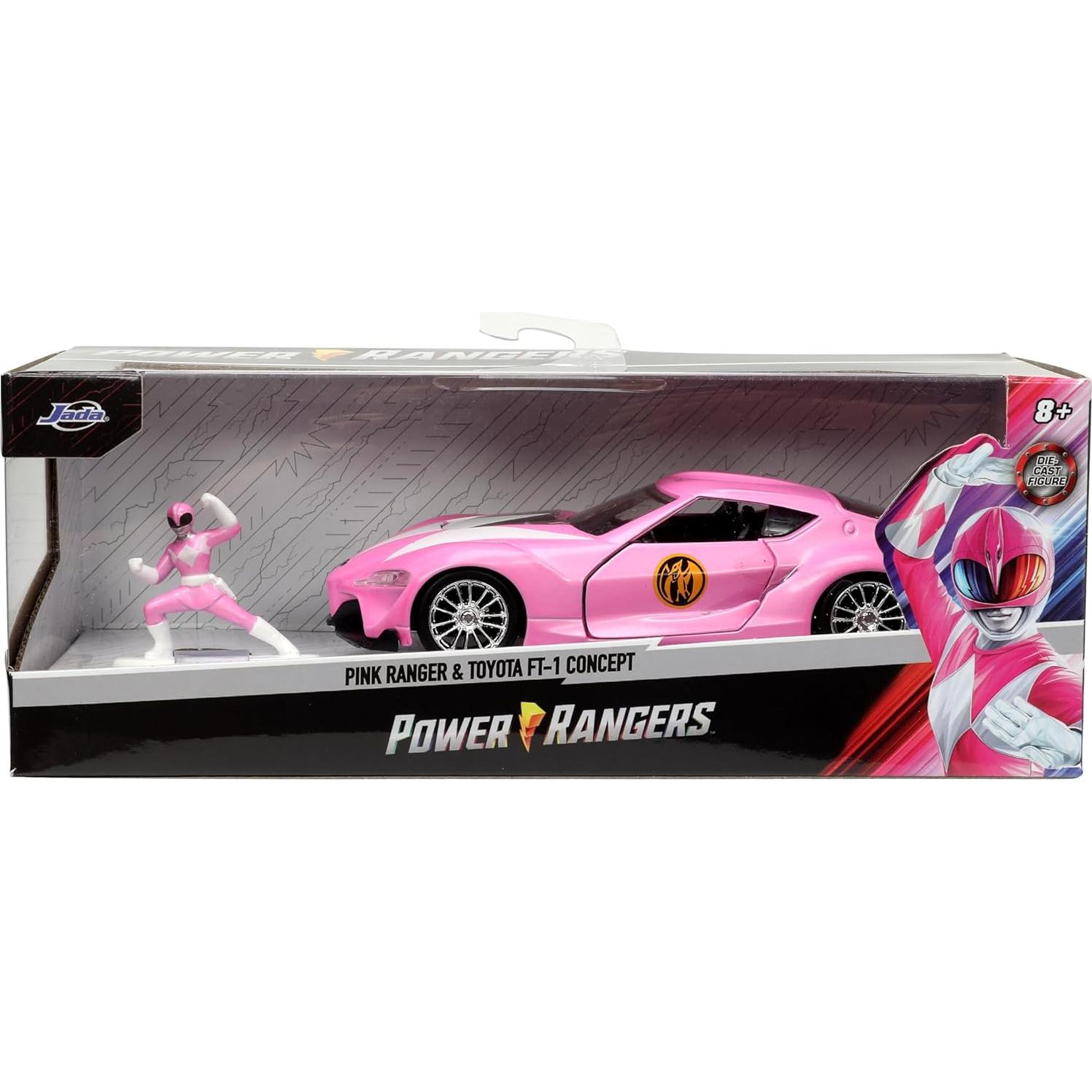 Coche Die-cast Toyota FT-1 Concept Jada Toys con Ranger Rosa 1.65"
