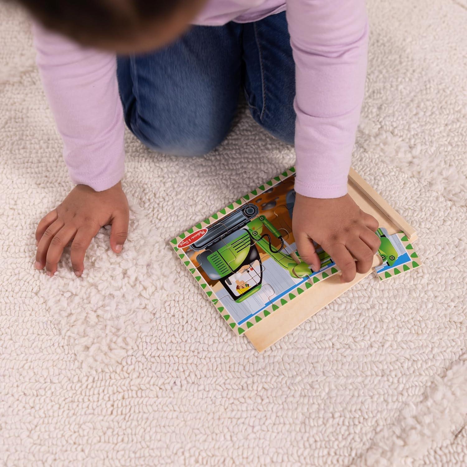 Rompecabezas de Madera Vehículos de Construcción Melissa & Doug