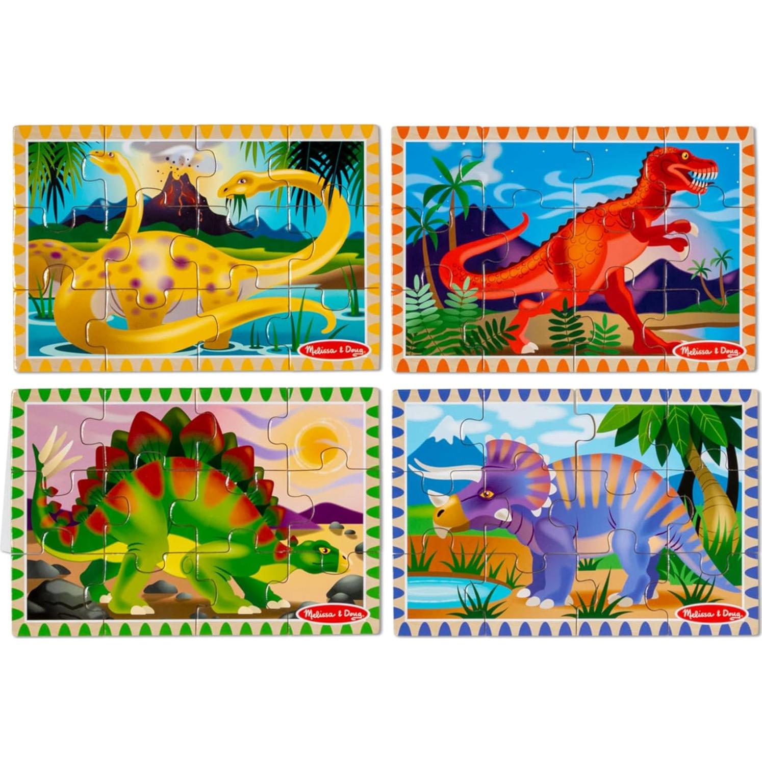 Rompecabezas de Madera Dinosaurios Melissa & Doug 4-en-1
