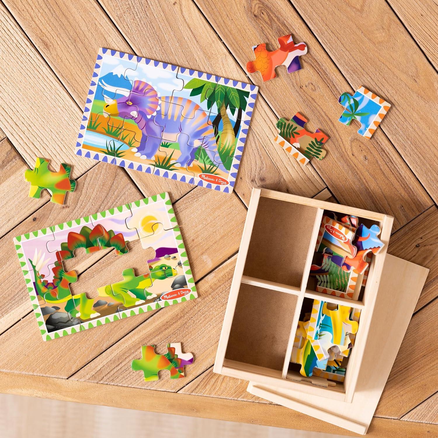 Rompecabezas de Madera Dinosaurios Melissa & Doug 4-en-1