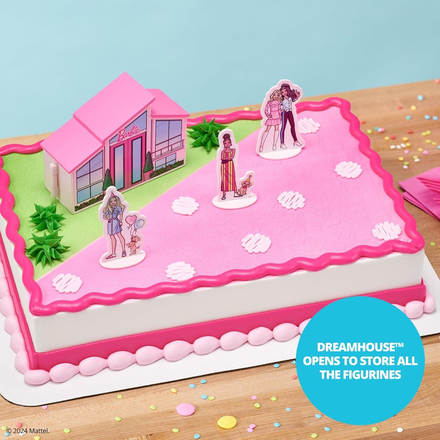 Set de Decoración de Pastel Barbie Dreamhouse 4 Piezas
