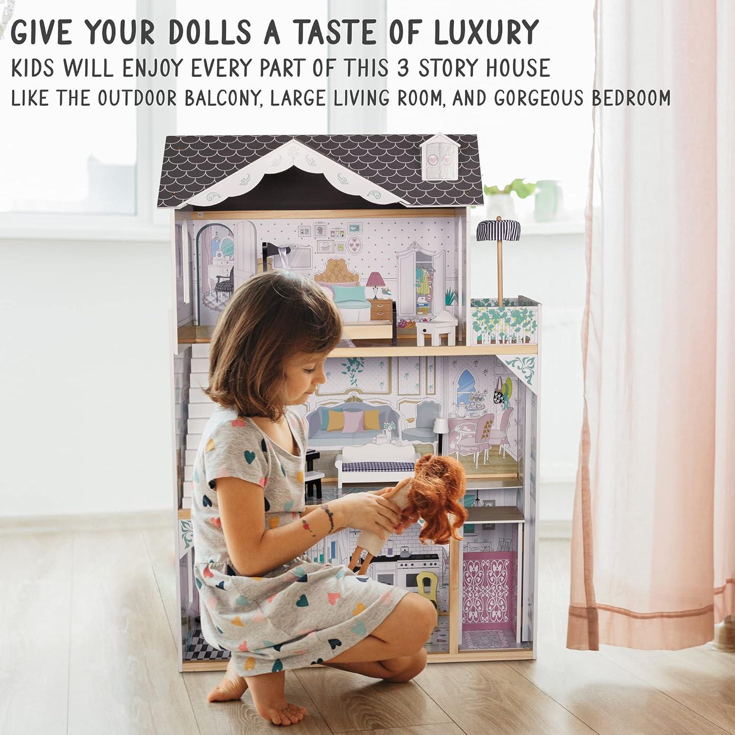 Casa de Muñecas de Madera Lil' Jumbl 3 Pisos con Ascensor 1.22m