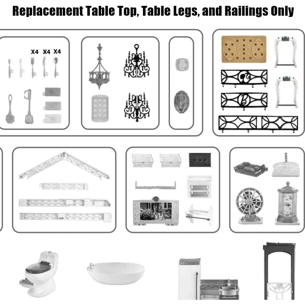Mesa Superior Marrón de Reemplazo Mattel para Casa de Sueños Barbie