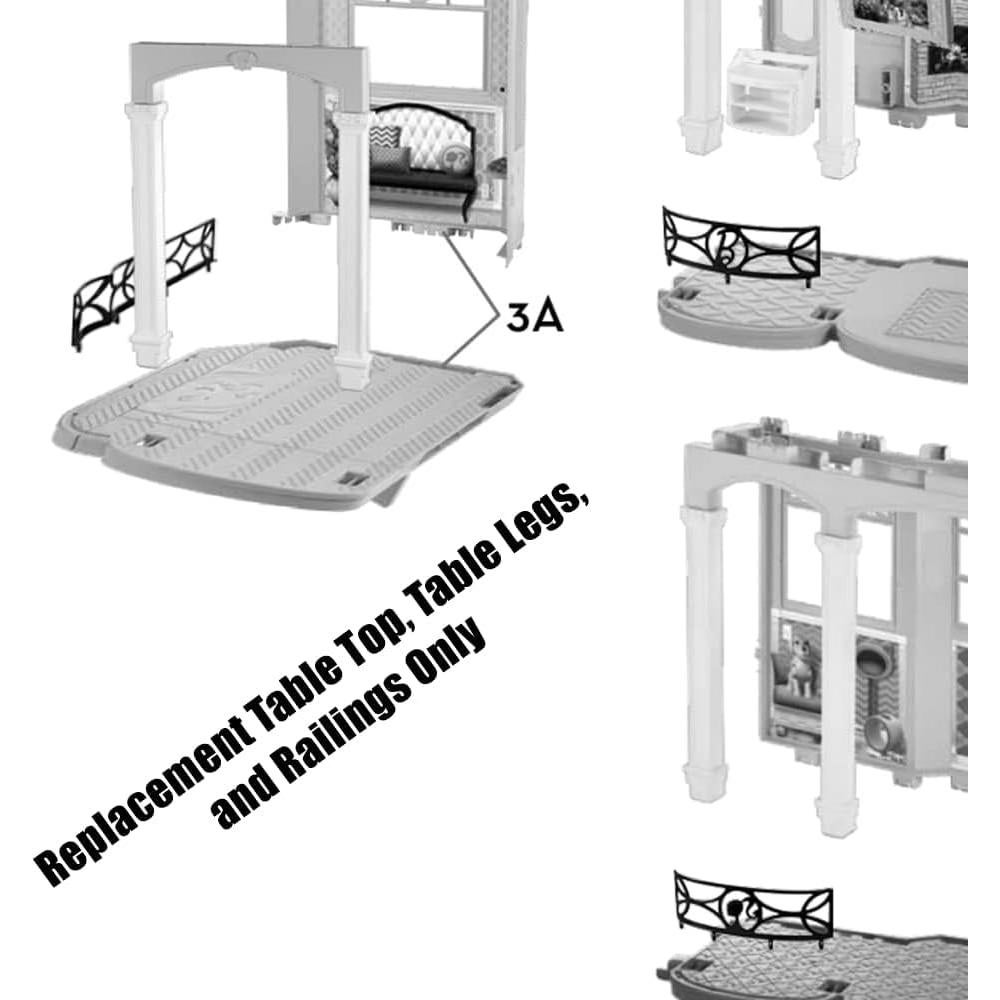 Mesa Superior Marrón de Reemplazo Mattel para Casa de Sueños Barbie