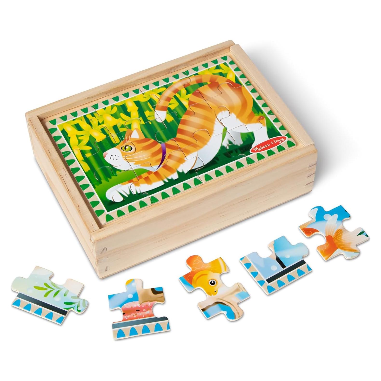 Rompecabezas de Madera Melissa & Doug 4 en 1 Mascotas 48 Piezas