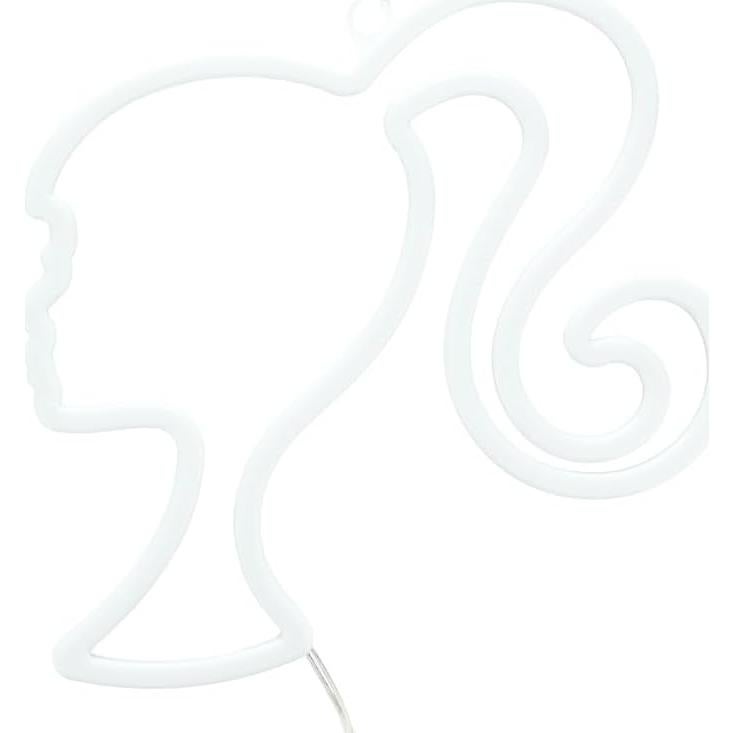 Luz de Neón LED Barbie Paladone 22 cm Rosa USB Decorativa