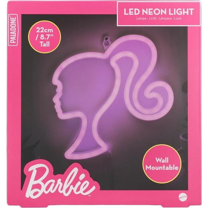 Luz de Neón LED Barbie Paladone 22 cm Rosa USB Decorativa